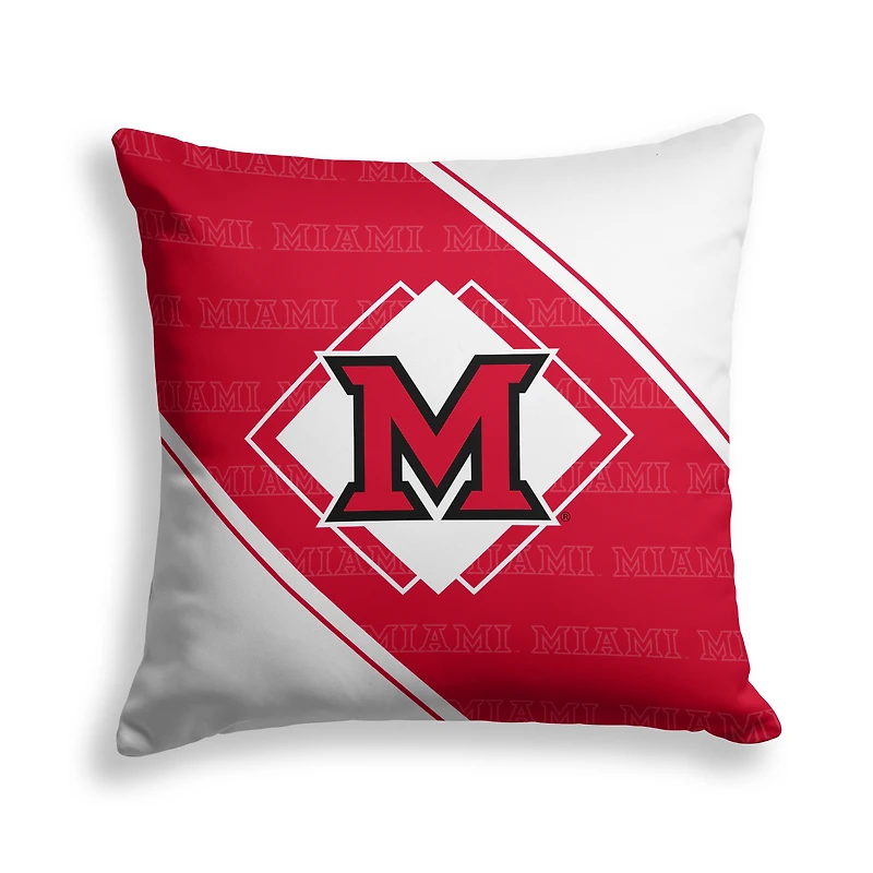 Pegasus Miami University RedHawks 18" x 18" Diamond Boxed Decor Pillow