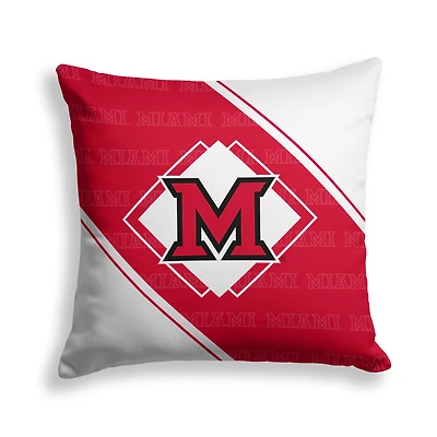Pegasus Miami University RedHawks 18" x 18" Diamond Boxed Decor Pillow