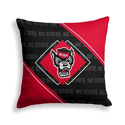 Pegasus NC State Wolfpack 18" x 18" Diamond Boxed Decor Pillow