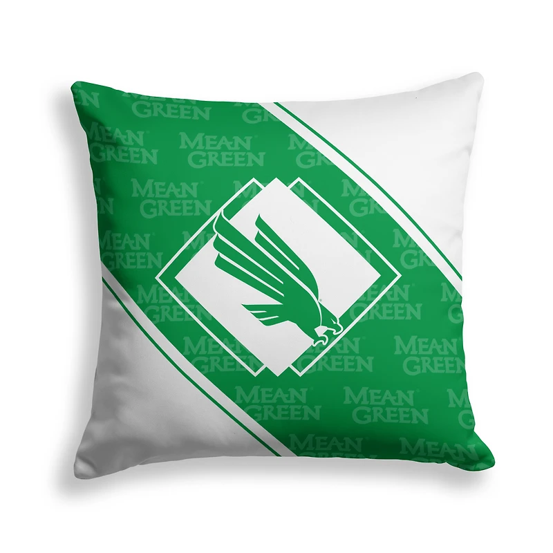 Pegasus North Texas Mean Green 18" x 18" Diamond Boxed Decor Pillow
