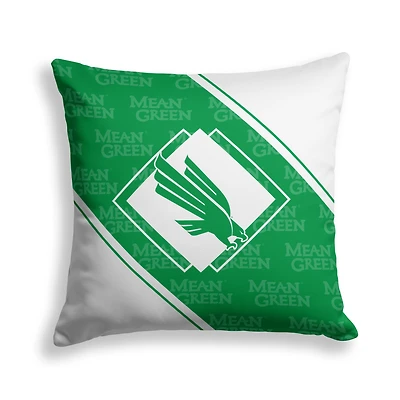 Pegasus North Texas Mean Green 18" x 18" Diamond Boxed Decor Pillow
