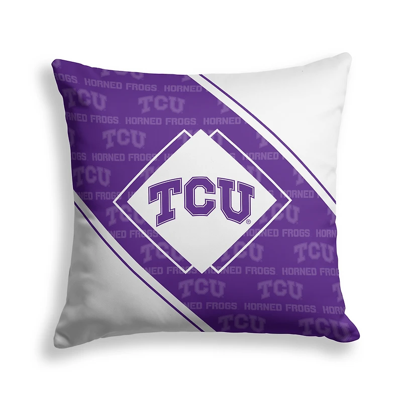 Pegasus TCU Horned Frogs 18" x 18" Diamond Boxed Decor Pillow