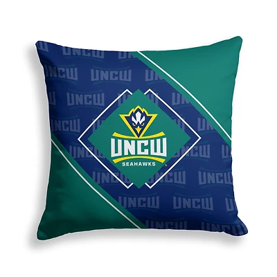 Pegasus UNC Wilmington Seahawks 18" x 18" Diamond Boxed Decor Pillow