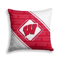 Pegasus Wisconsin Badgers 18" x 18" Diamond Boxed Decor Pillow