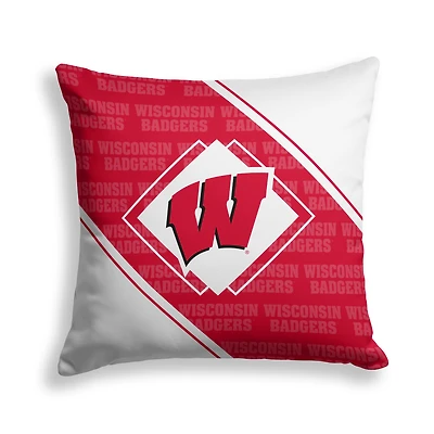 Pegasus Wisconsin Badgers 18" x 18" Diamond Boxed Decor Pillow