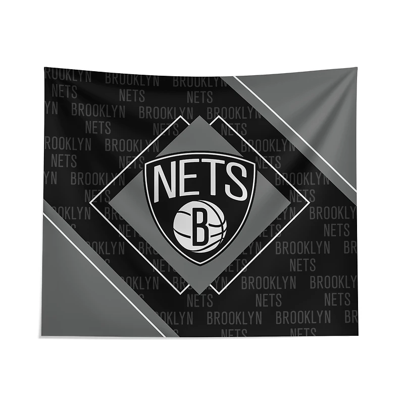 Pegasus Brooklyn Nets 51" x 60" Diamond Boxed Wall Tapestry