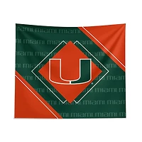 Pegasus Miami Hurricanes 51" x 60" Diamond Boxed Wall Tapestry
