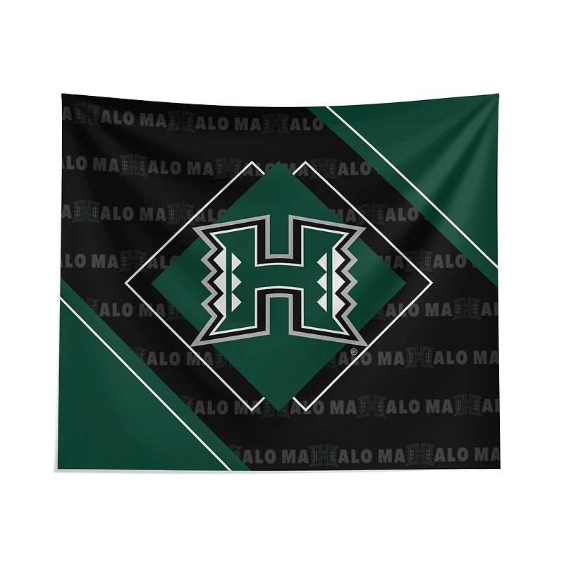 Pegasus Hawaii Rainbow Warriors 51" x 60" Diamond Boxed Wall Tapestry