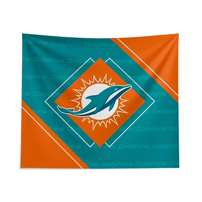 Pegasus Miami Dolphins 51" x 60" Diamond Boxed Wall Tapestry