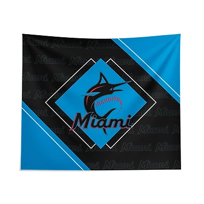 Pegasus Miami Marlins 51" x 60" Diamond Boxed Wall Tapestry