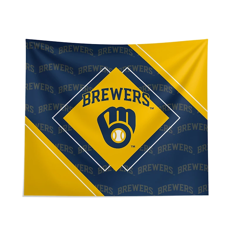 Pegasus Milwaukee Brewers 51" x 60" Diamond Boxed Wall Tapestry