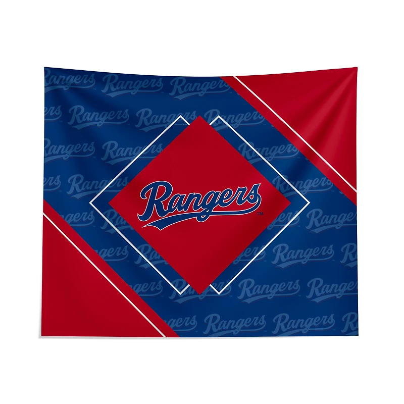 Pegasus Texas Rangers 51" x 60" Diamond Boxed Wall Tapestry