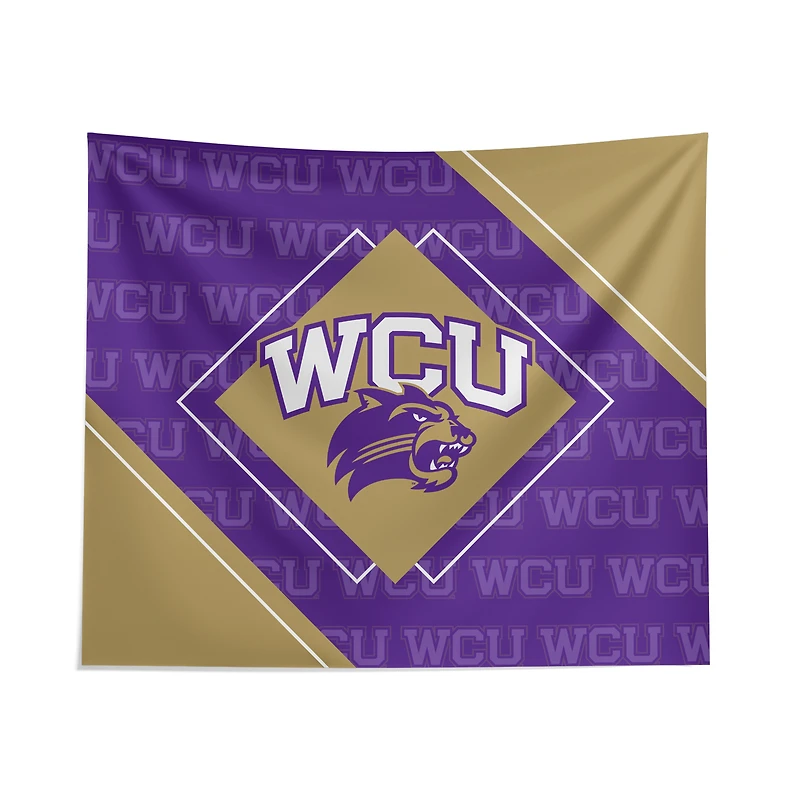 Pegasus Western Carolina Catamounts 51" x 60" Diamond Boxed Wall Tapestry