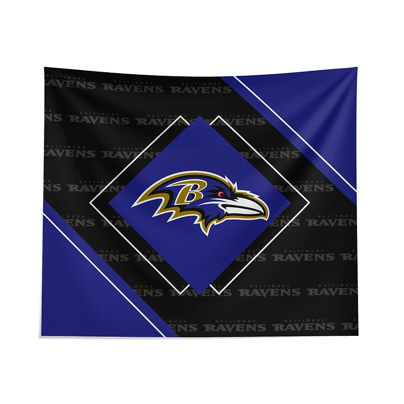 Pegasus Baltimore Ravens 51" x 60" Diamond Boxed Wall Tapestry