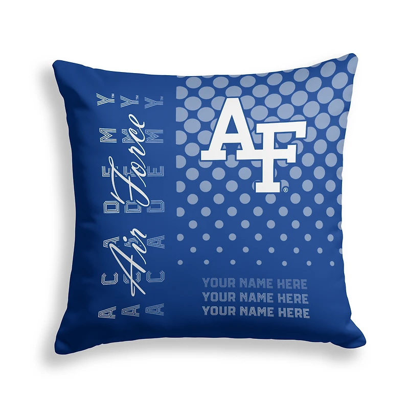 Pegasus Air Force Falcons 18" x 18" Script Dot Fade Personalized Decor Pillow