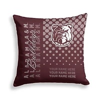 Pegasus Alabama A&M Bulldogs 18" x 18" Script Dot Fade Personalized Decor Pillow