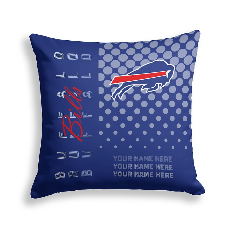 Pegasus Buffalo Bills 18" x 18" Script Dot Fade Personalized Decor Pillow