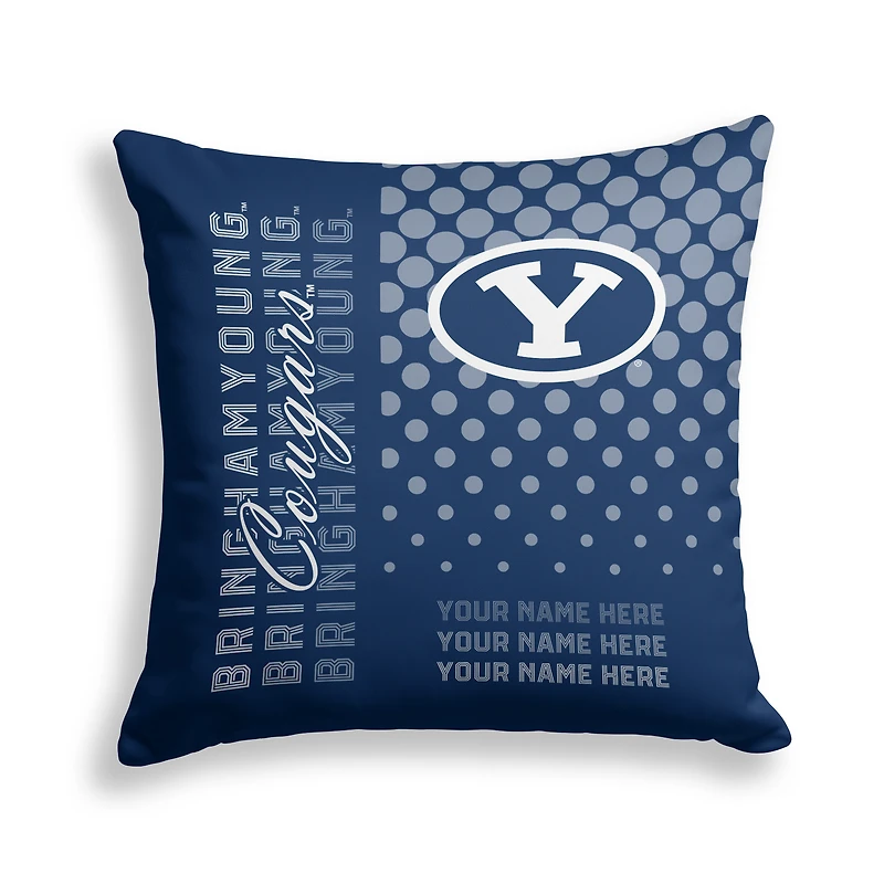 Pegasus BYU Cougars 18" x 18" Script Dot Fade Personalized Decor Pillow