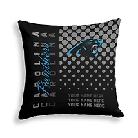Pegasus Carolina Panthers 18" x 18" Script Dot Fade Personalized Decor Pillow