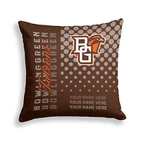 Pegasus Bowling Green St. Falcons 18" x 18" Script Dot Fade Personalized Decor Pillow