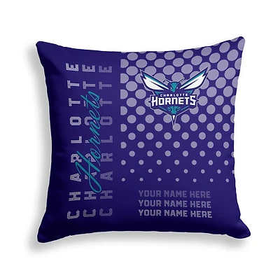 Pegasus Charlotte Hornets 18" x 18" Script Dot Fade Personalized Decor Pillow
