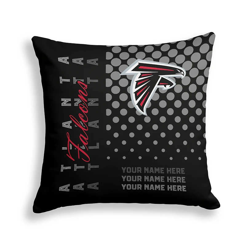 Pegasus Atlanta Falcons 18" x 18" Script Dot Fade Personalized Decor Pillow