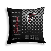 Pegasus Atlanta Falcons 18" x 18" Script Dot Fade Personalized Decor Pillow