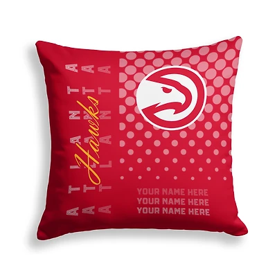 Pegasus Atlanta Hawks 18" x 18" Script Dot Fade Personalized Decor Pillow