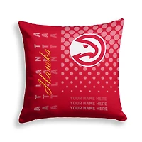 Pegasus Atlanta Hawks 18" x 18" Script Dot Fade Personalized Decor Pillow