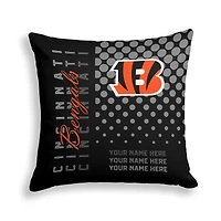 Pegasus Cincinnati Bengals 18" x 18" Script Dot Fade Personalized Decor Pillow