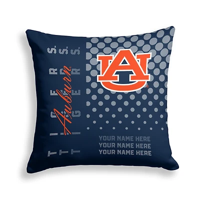 Pegasus Auburn Tigers 18" x 18" Script Dot Fade Personalized Decor Pillow
