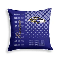 Pegasus Baltimore Ravens 18" x 18" Script Dot Fade Personalized Decor Pillow