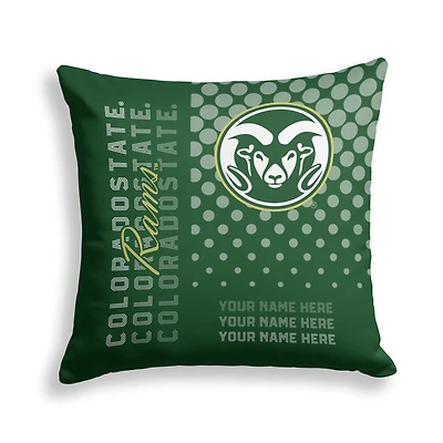 Pegasus Colorado State Rams 18" x 18" Script Dot Fade Personalized Decor Pillow