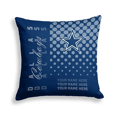 Pegasus Dallas Cowboys 18" x 18" Script Dot Fade Personalized Decor Pillow