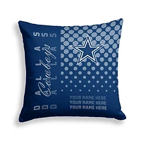 Pegasus Dallas Cowboys 18" x 18" Script Dot Fade Personalized Decor Pillow