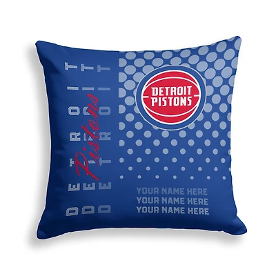 Pegasus Detroit Pistons 18" x 18" Script Dot Fade Personalized Decor Pillow