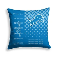 Pegasus Detroit Lions 18" x 18" Script Dot Fade Personalized Decor Pillow