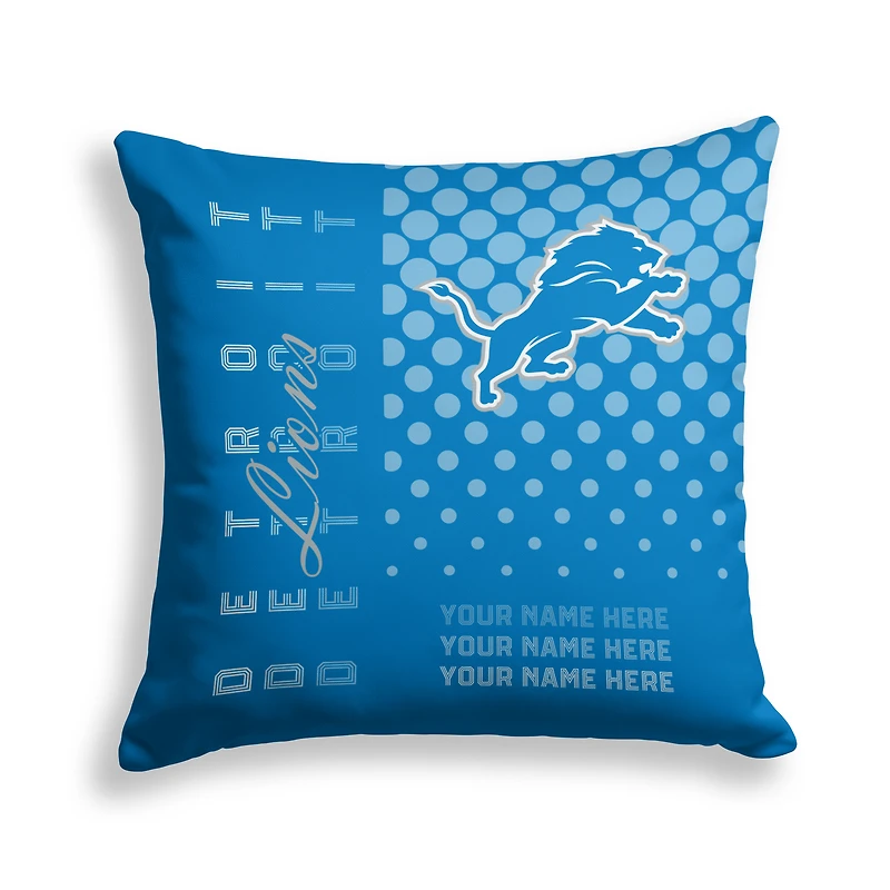 Pegasus Detroit Lions 18" x 18" Script Dot Fade Personalized Decor Pillow