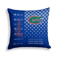 Pegasus Florida Gators 18" x 18" Script Dot Fade Personalized Decor Pillow