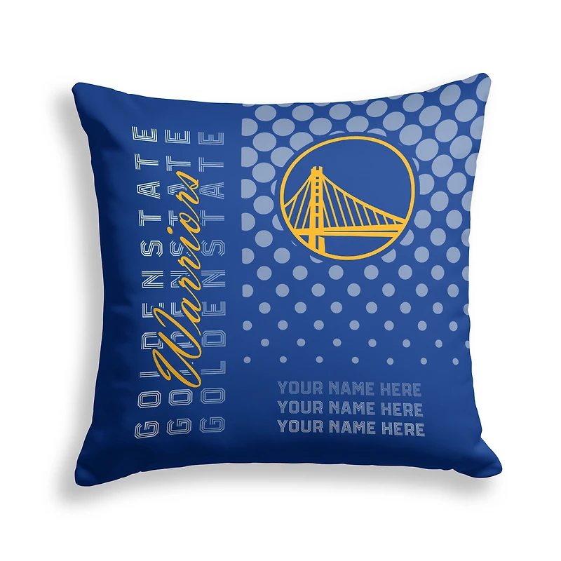 Pegasus Golden State Warriors 18" x 18" Script Dot Fade Personalized Decor Pillow