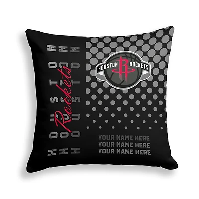 Pegasus Houston Rockets 18" x 18" Script Dot Fade Personalized Decor Pillow