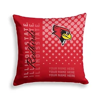 Pegasus Illinois State Redbirds 18" x 18" Script Dot Fade Personalized Decor Pillow