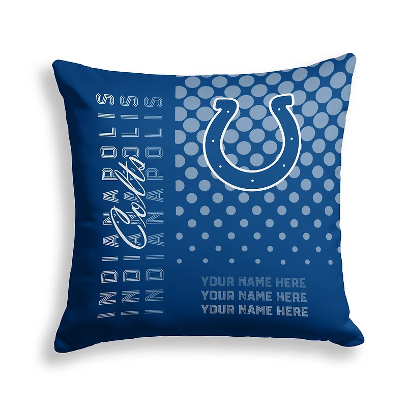 Pegasus Indianapolis Colts 18" x 18" Script Dot Fade Personalized Decor Pillow