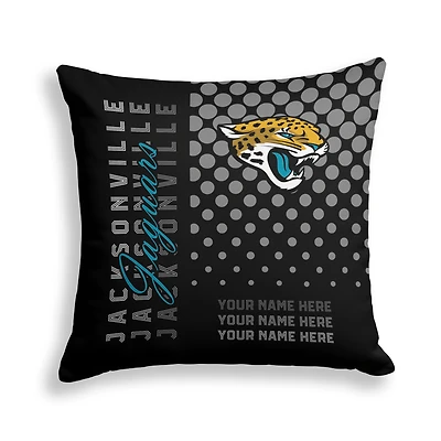 Pegasus Jacksonville Jaguars 18" x 18" Script Dot Fade Personalized Decor Pillow