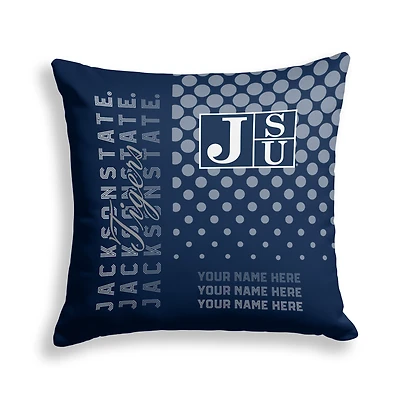 Pegasus Jackson State Tigers 18" x 18" Script Dot Fade Personalized Decor Pillow