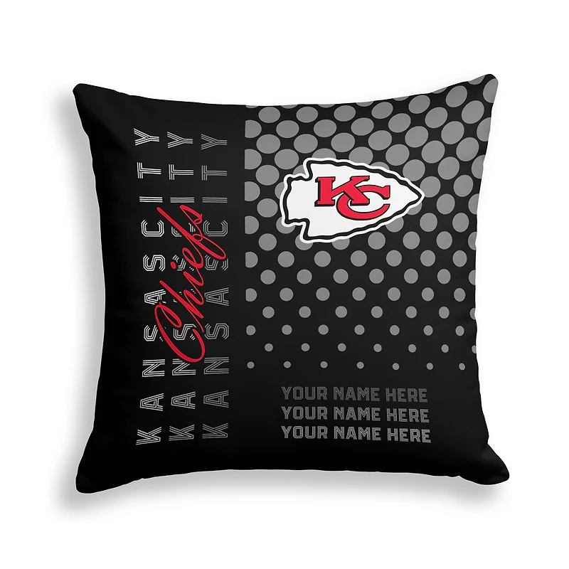 Pegasus Kansas City Chiefs 18" x 18" Script Dot Fade Personalized Decor Pillow