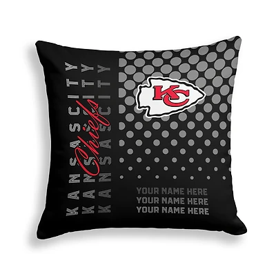 Pegasus Kansas City Chiefs 18" x 18" Script Dot Fade Personalized Decor Pillow