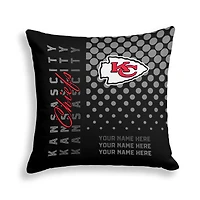 Pegasus Kansas City Chiefs 18" x 18" Script Dot Fade Personalized Decor Pillow