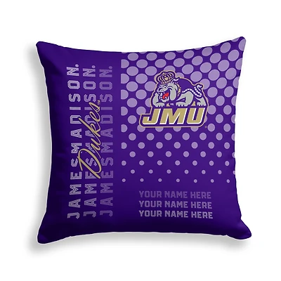 Pegasus James Madison Dukes 18" x 18" Script Dot Fade Personalized Decor Pillow