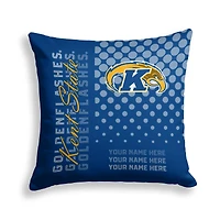 Pegasus Kent State Golden Flashes 18" x 18" Script Dot Fade Personalized Decor Pillow